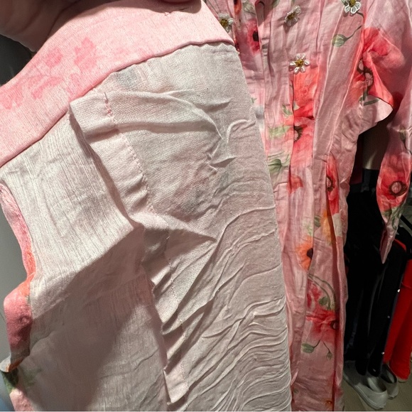 Floral Pink Embroidered Maxi Dress - Picture 11 of 13